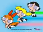 Bubbles, Blossom & Buttercup Flying Wallpaper
